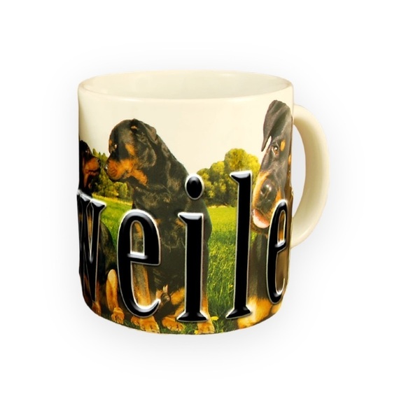 Americaware Rottweiler 18 oz Mug Ceramic Oversized Color Relief Dog Lover Coffee - Picture 3 of 4